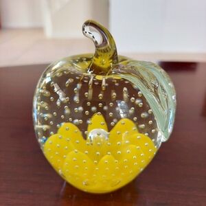 Joe St. Clair Apple Glass Paperweight